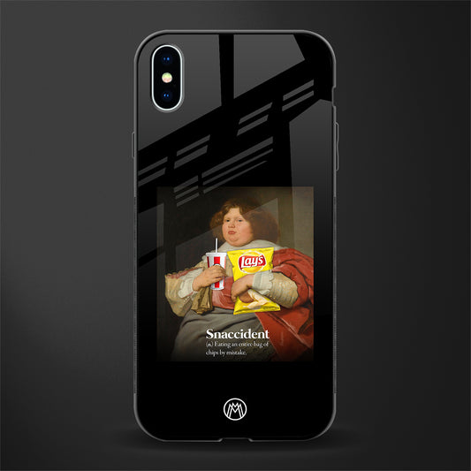 snaccident glass case for iphone xs max image