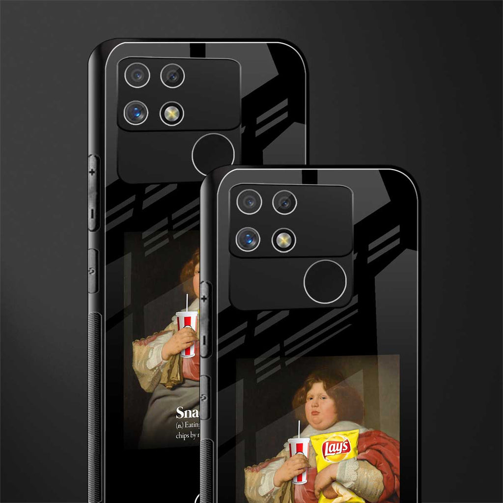 snaccident back phone cover | glass case for realme narzo 50a