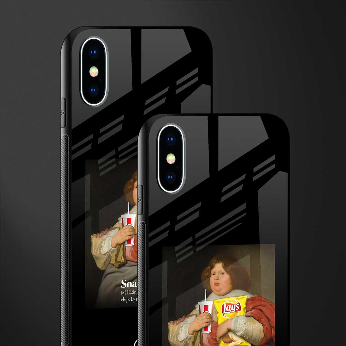 snaccident glass case for iphone xs image-2