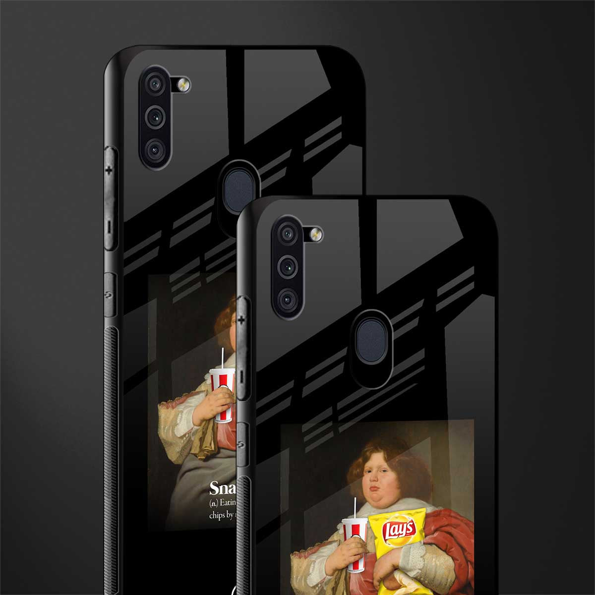 snaccident glass case for samsung a11 image-2