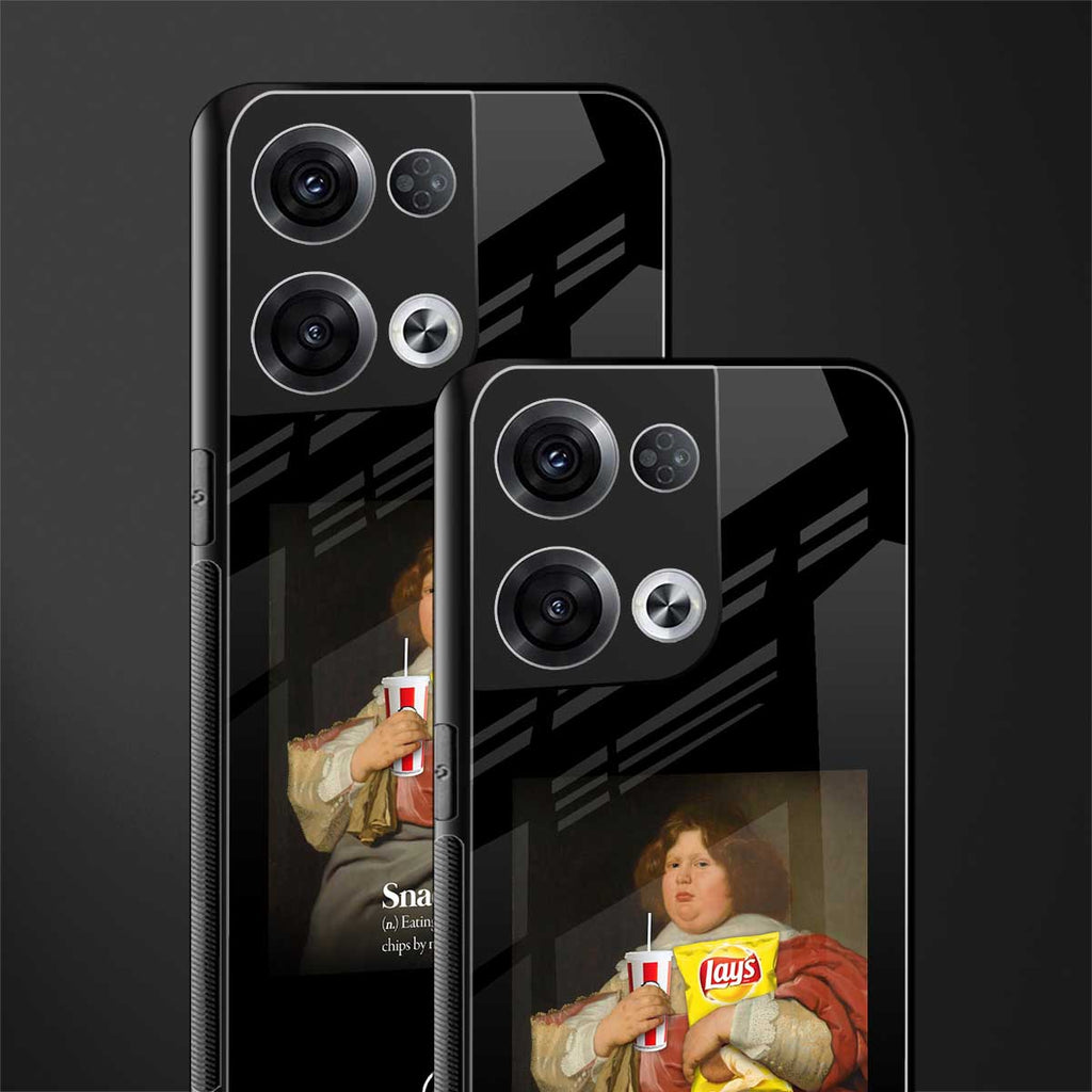 snaccident back phone cover | glass case for oppo reno 8