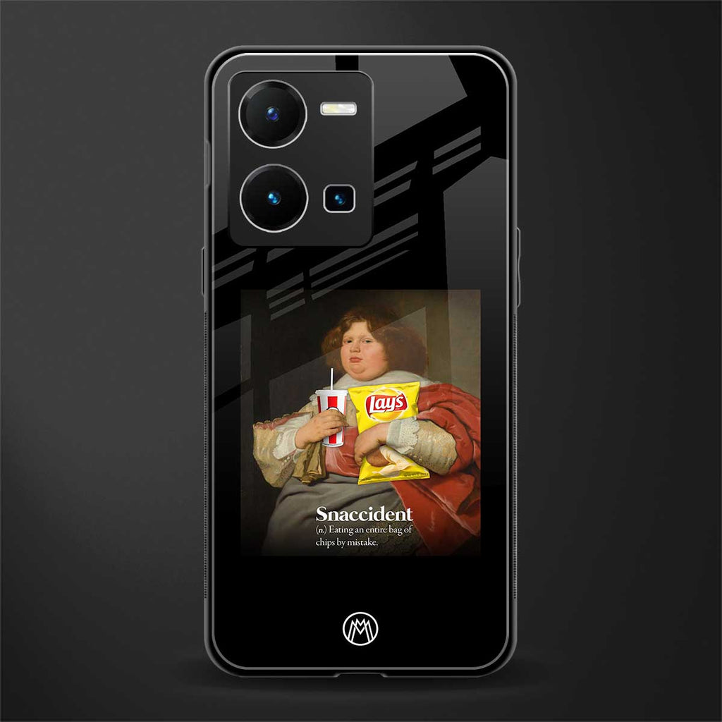 snaccident back phone cover | glass case for vivo y35 4g