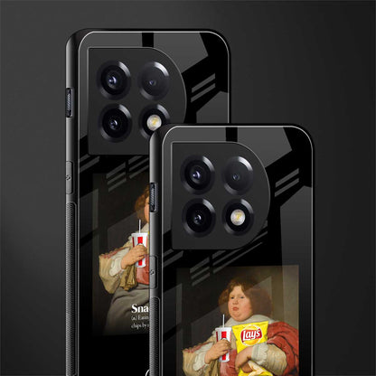 snaccident back phone cover | glass case for oneplus 11