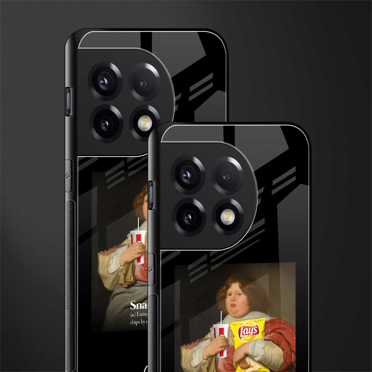 snaccident back phone cover | glass case for oneplus 11r