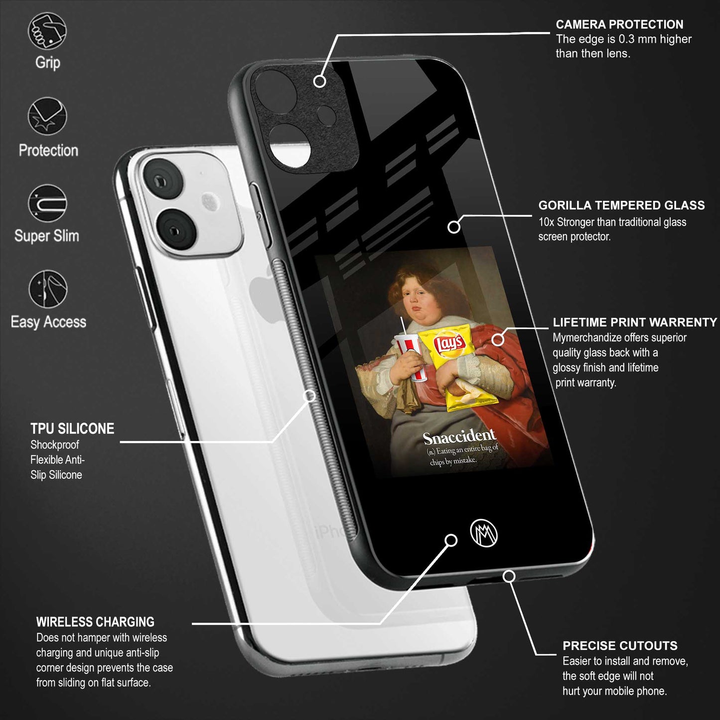 snaccident glass case for realme 7 image-4