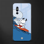 snoopy surfing glass case for vivo v15 pro image