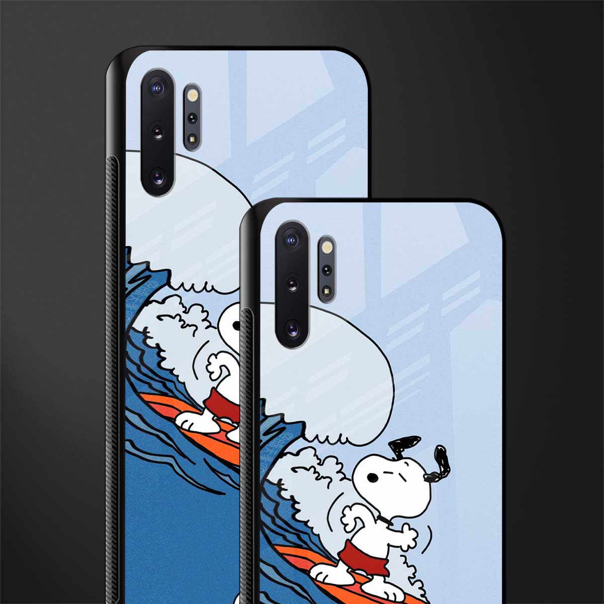 snoopy surfing glass case for samsung galaxy note 10 plus image-2