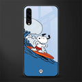 snoopy surfing glass case for samsung galaxy a70 image