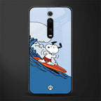 snoopy surfing glass case for redmi k20 image