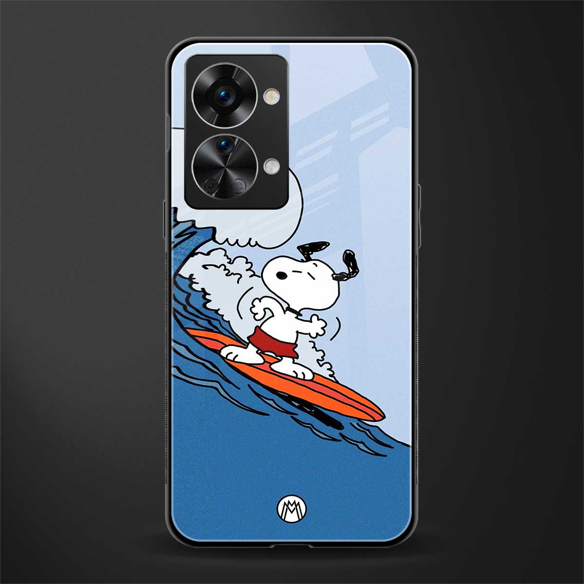snoopy surfing glass case for phone case | glass case for oneplus nord 2t 5g