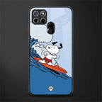snoopy surfing glass case for realme narzo 30a image