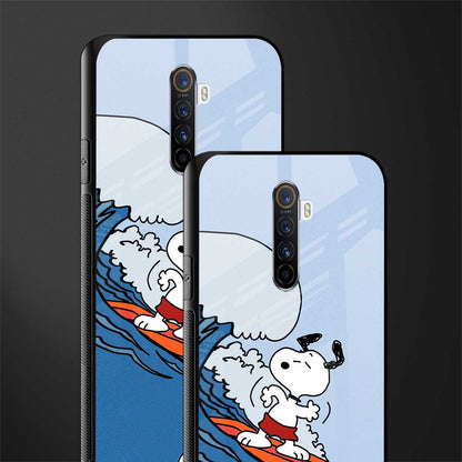 snoopy surfing glass case for realme x2 pro image-2