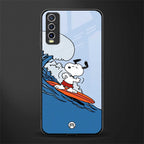 snoopy surfing glass case for vivo y20i vivo y20t image