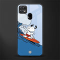 snoopy surfing glass case for oppo a15 image