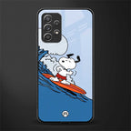 snoopy surfing glass case for samsung galaxy a32 4g image
