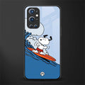 snoopy surfing glass case for oneplus 9 pro image