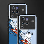 snoopy surfing glass case for vivo x80 pro 5g image-2