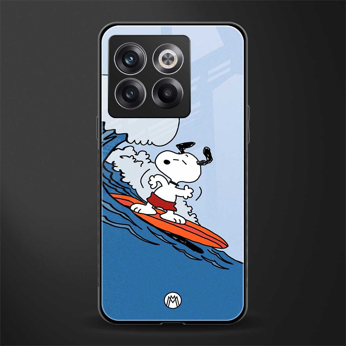 snoopy surfing back phone cover | glass case for oneplus 10t