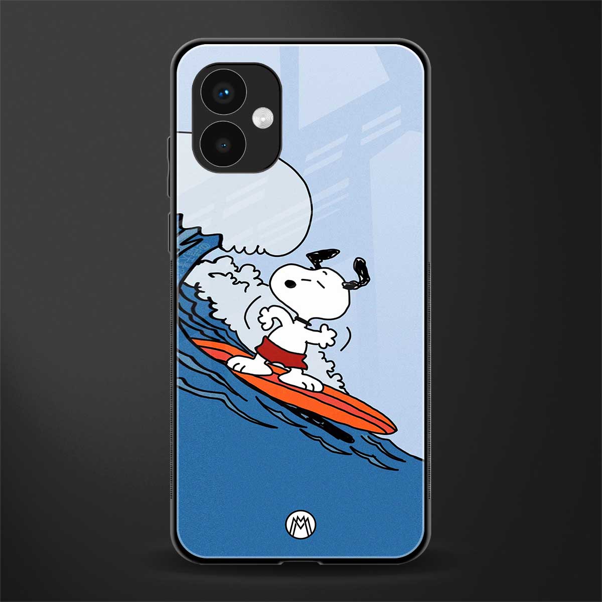 snoopy surfing back phone cover | glass case for samsung galaxy a04