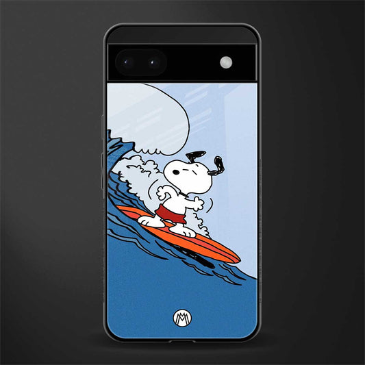 snoopy surfing back phone cover | glass case for google pixel 6a