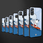 snoopy surfing glass case for samsung galaxy a51 image-3