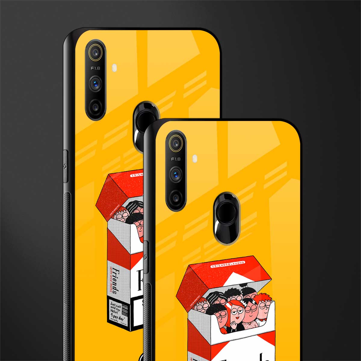 socializing can cause happiness glass case for realme narzo 10a image-2