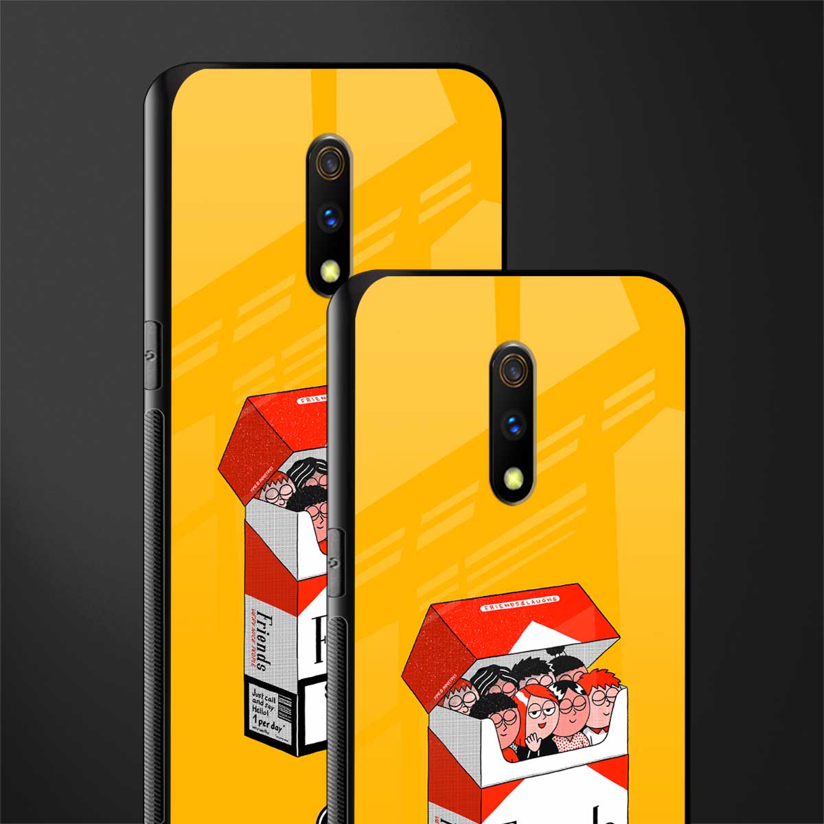 socializing can cause happiness glass case for oppo k3 image-2