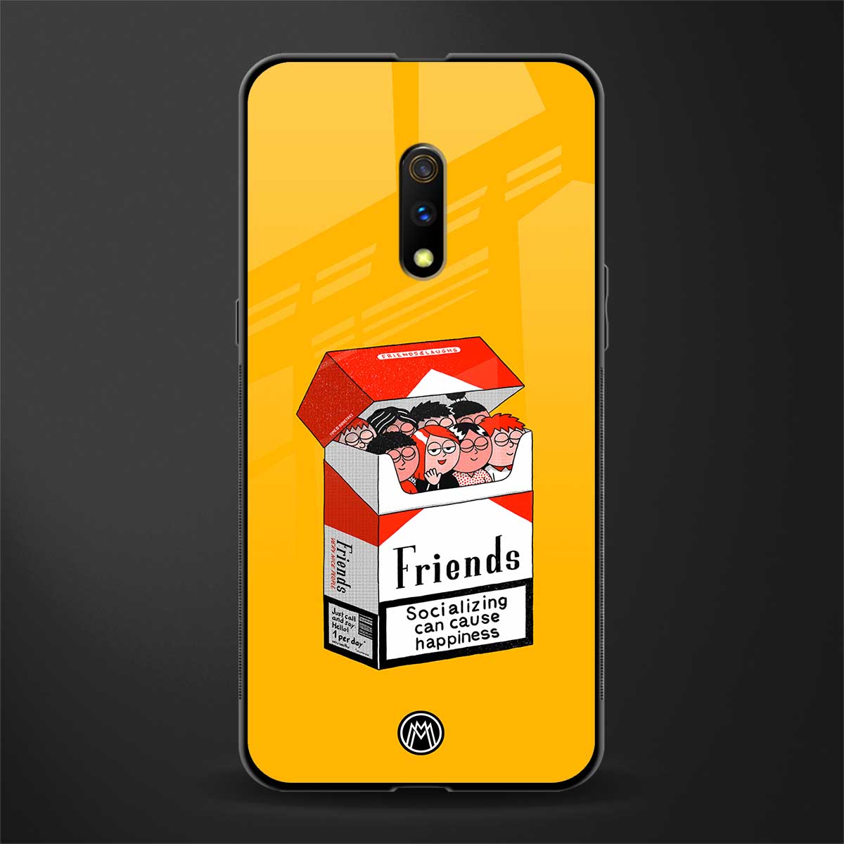socializing can cause happiness glass case for oppo k3 image