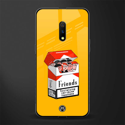 socializing can cause happiness glass case for oppo k3 image