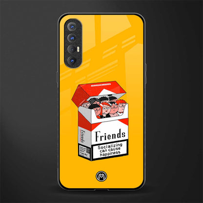 socializing can cause happiness glass case for oppo reno 3 pro image