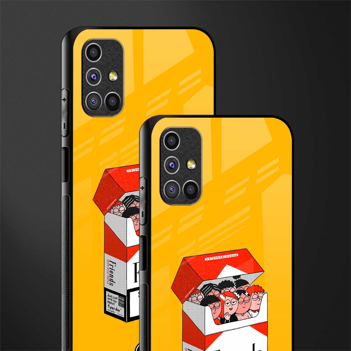 socializing can cause happiness glass case for samsung galaxy m31s image-2