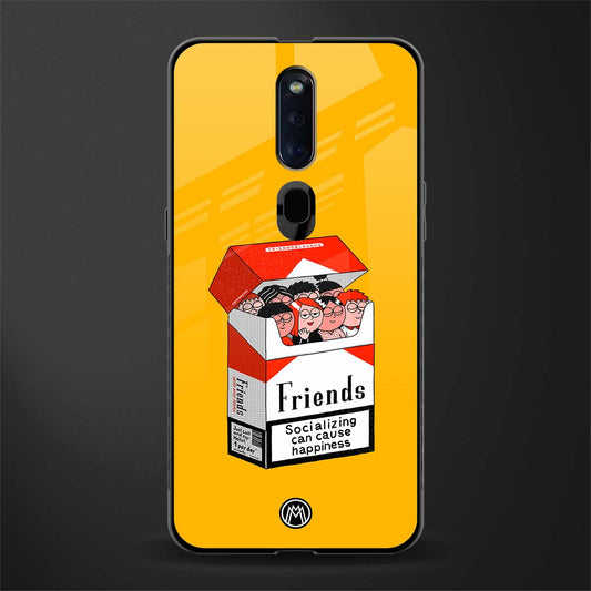 socializing can cause happiness glass case for oppo f11 pro image