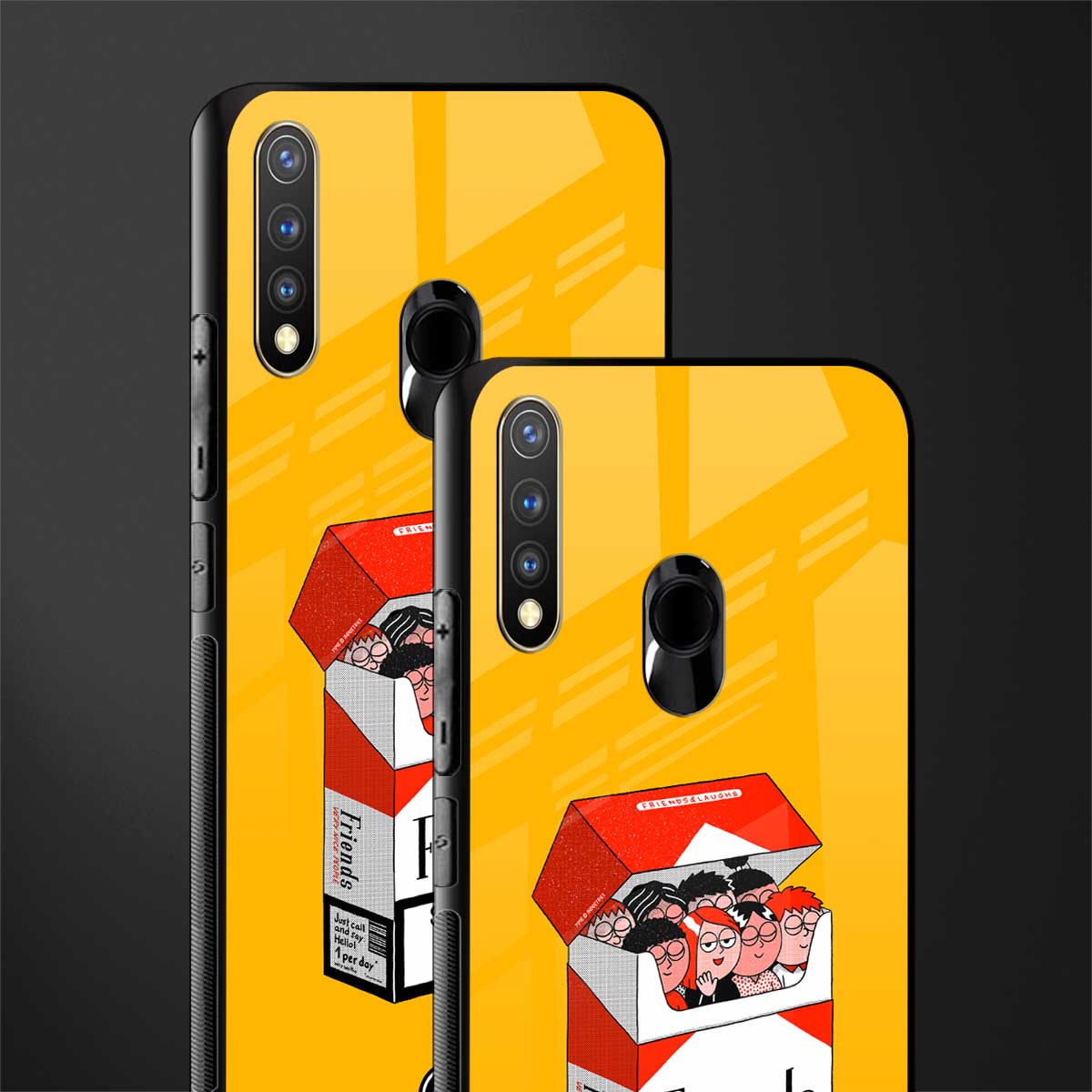 socializing can cause happiness glass case for vivo y19 image-2