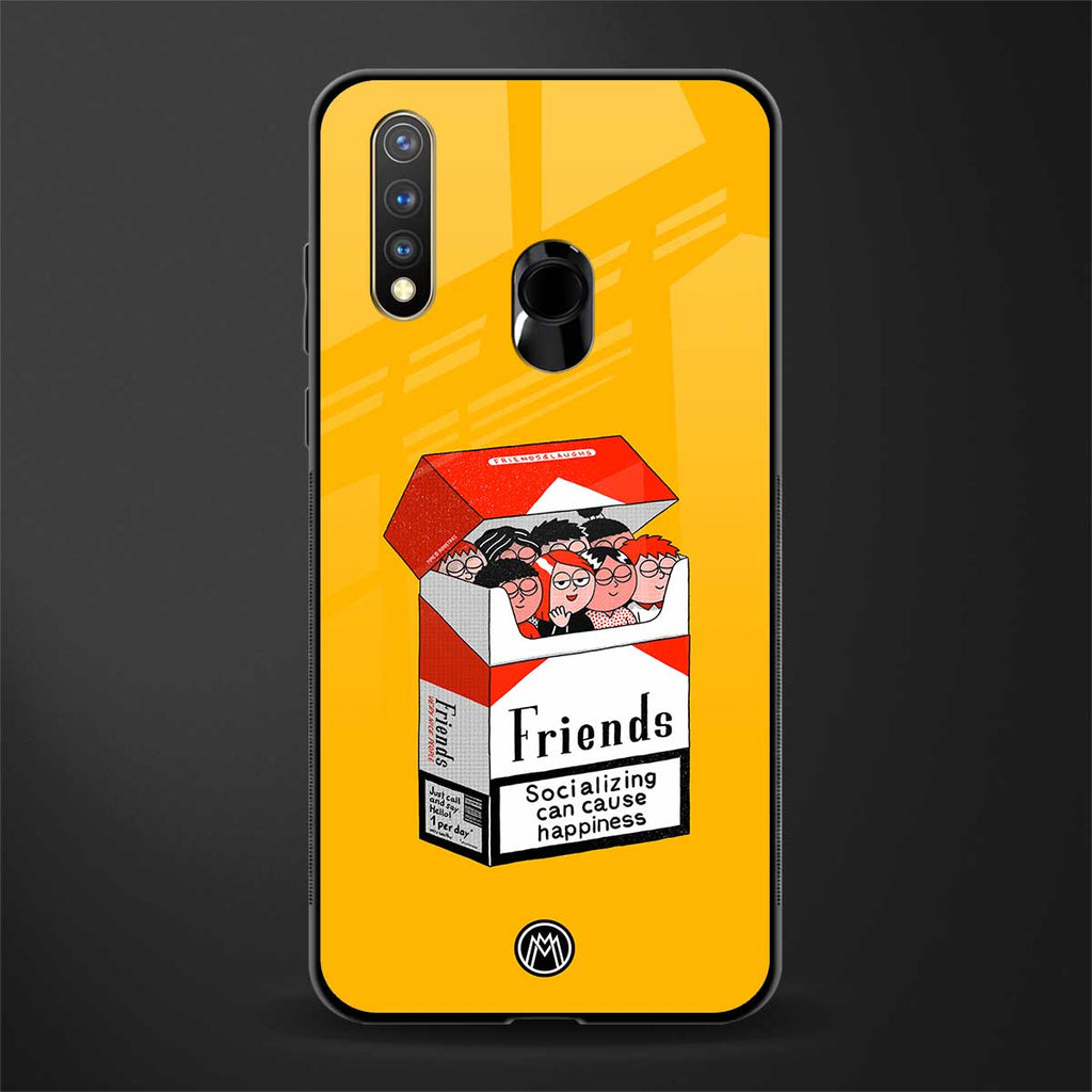 socializing can cause happiness glass case for vivo u20 image