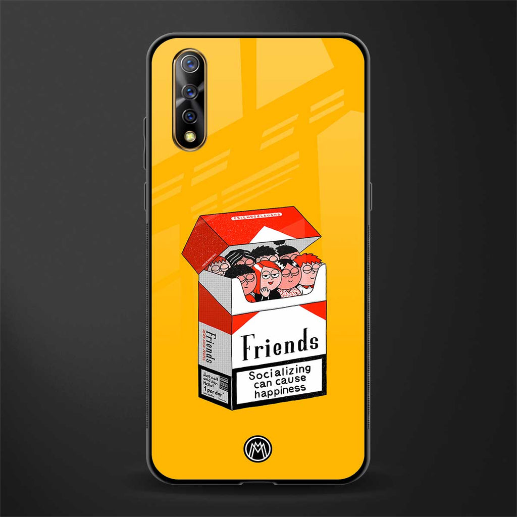 socializing can cause happiness glass case for vivo s1 image