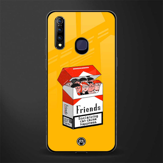 socializing can cause happiness glass case for vivo z1 pro image