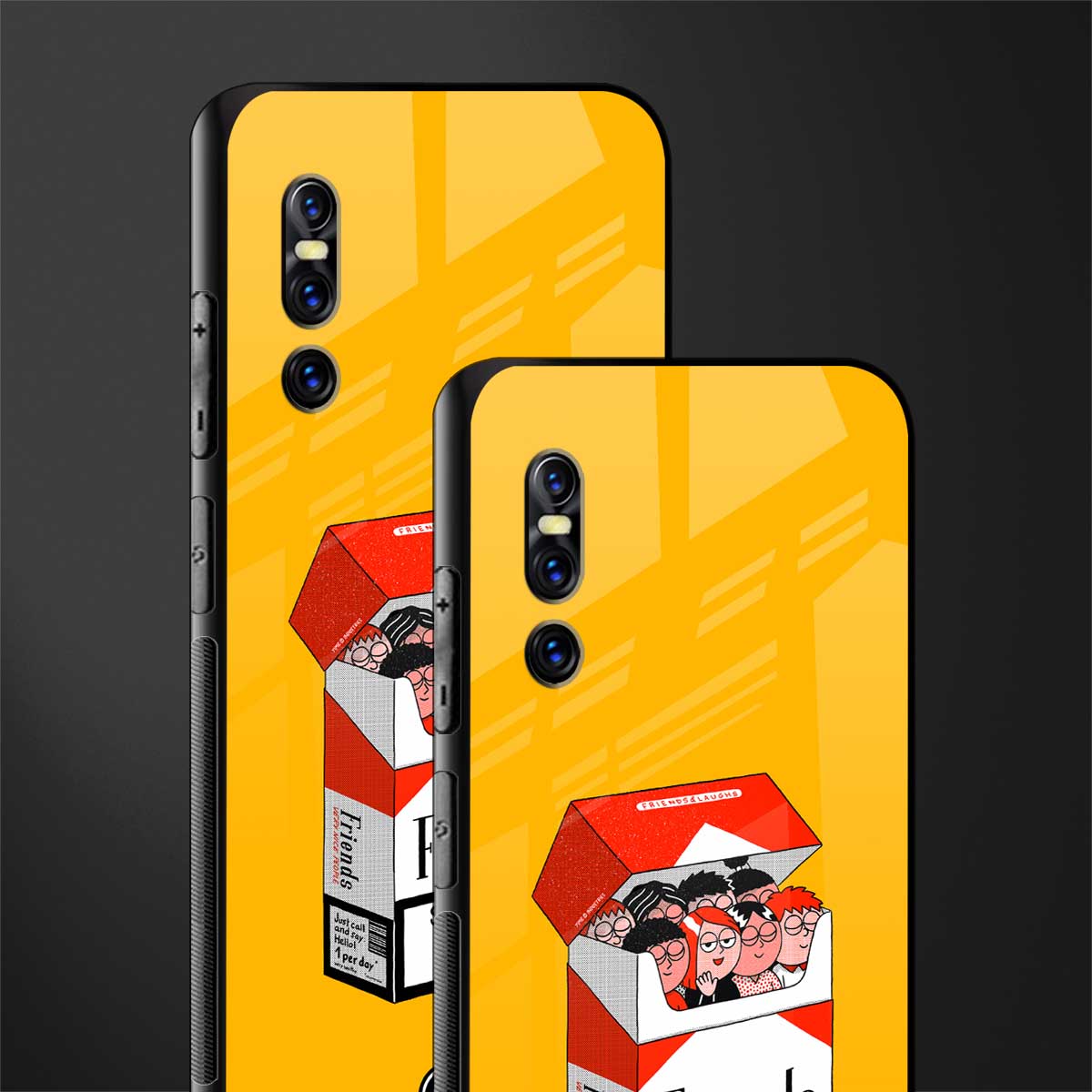 socializing can cause happiness glass case for vivo v15 pro image-2
