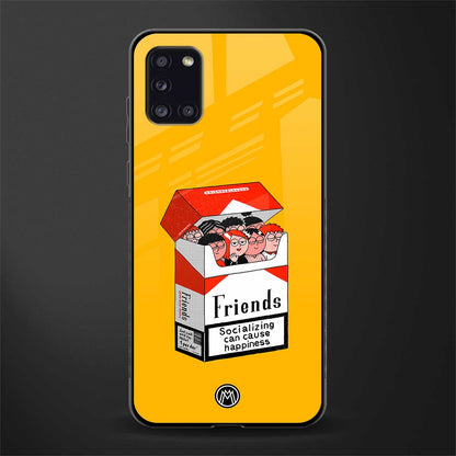 socializing can cause happiness glass case for samsung galaxy a31 image