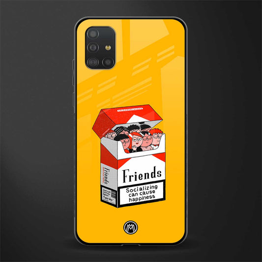 socializing can cause happiness glass case for samsung galaxy a51 image