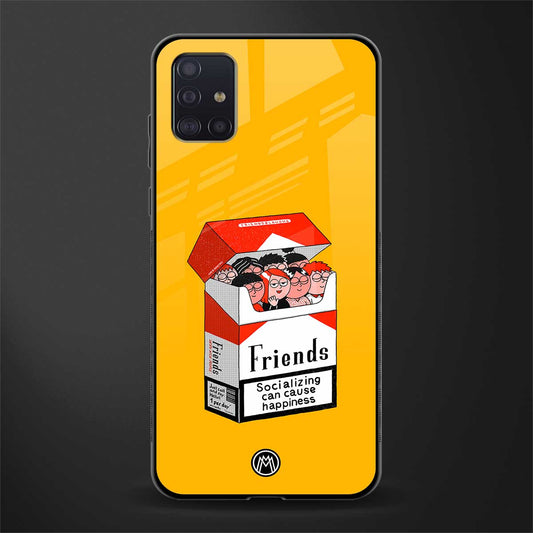 socializing can cause happiness glass case for samsung galaxy a71 image