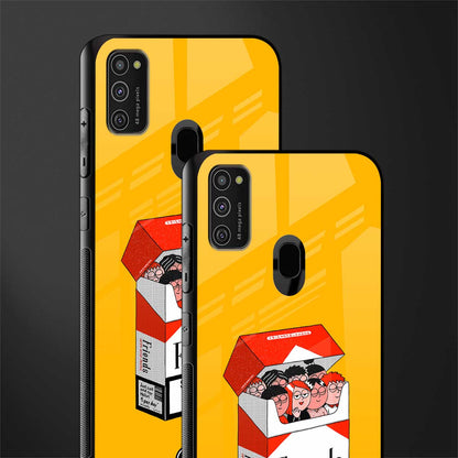 socializing can cause happiness glass case for samsung galaxy m30s image-2