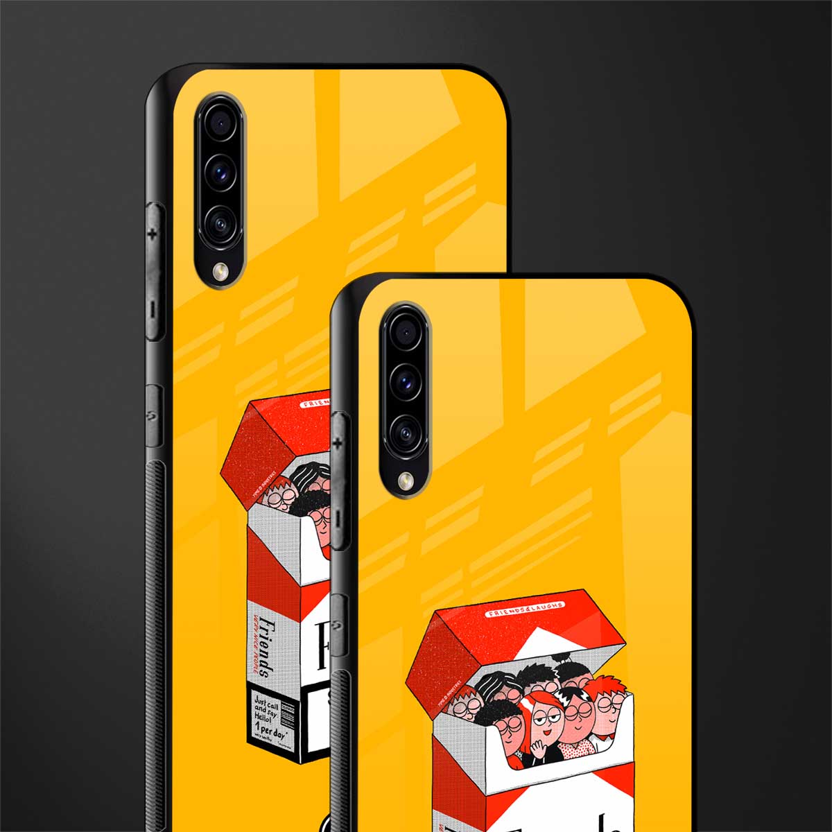 socializing can cause happiness glass case for samsung galaxy a50 image-2