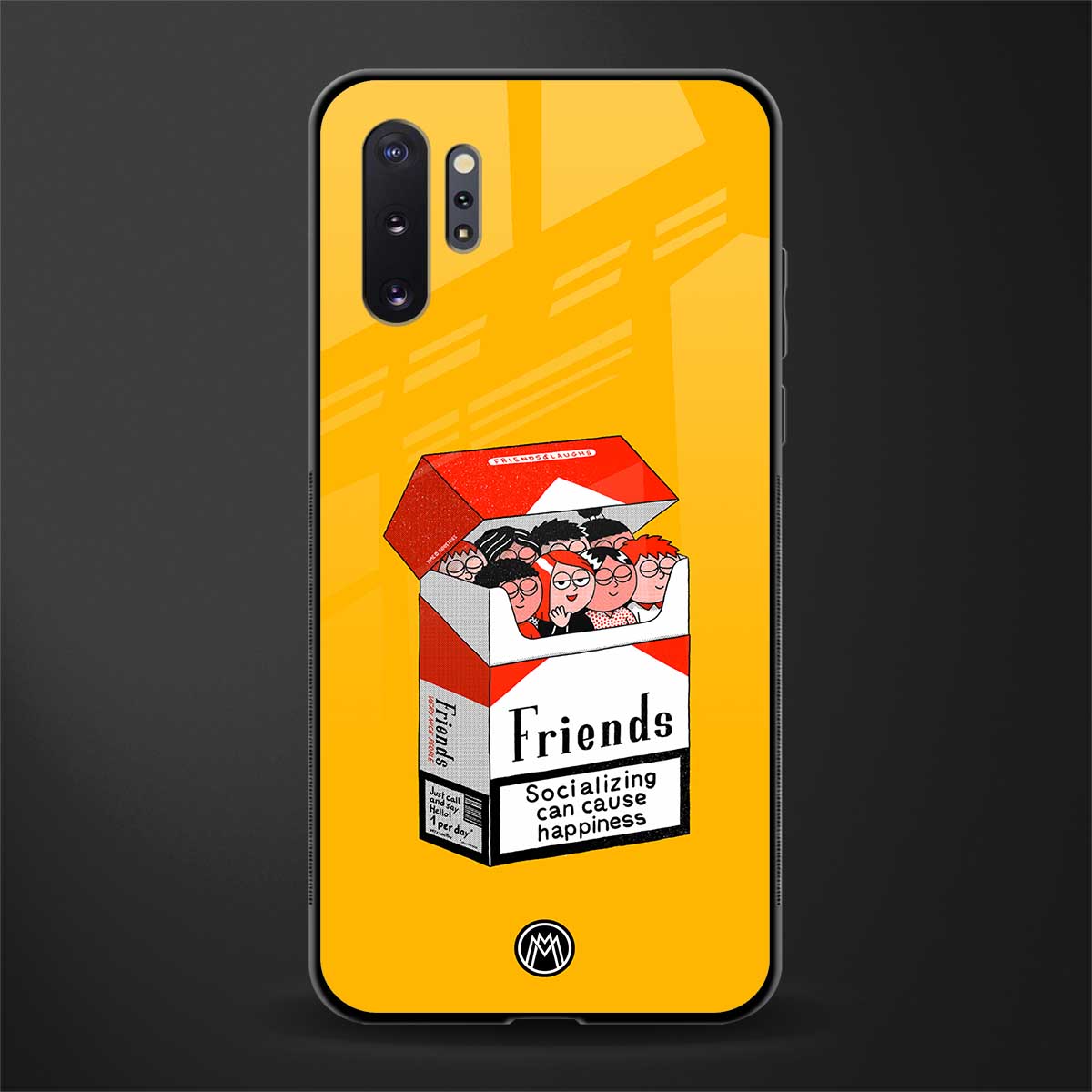 socializing can cause happiness glass case for samsung galaxy note 10 plus image