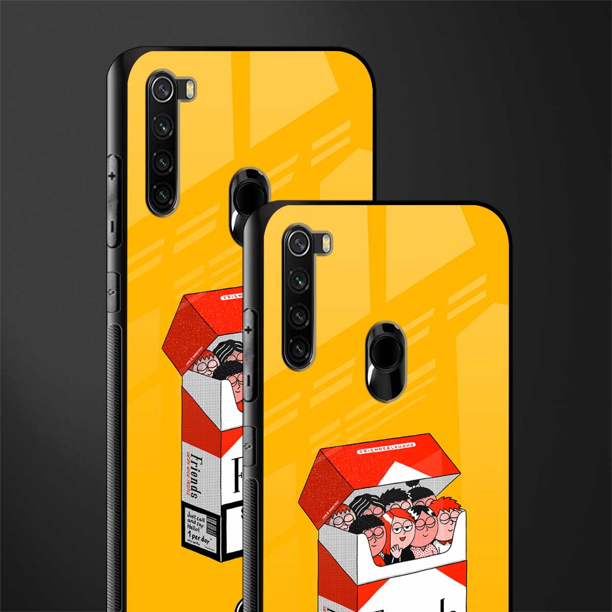socializing can cause happiness glass case for redmi note 8 image-2