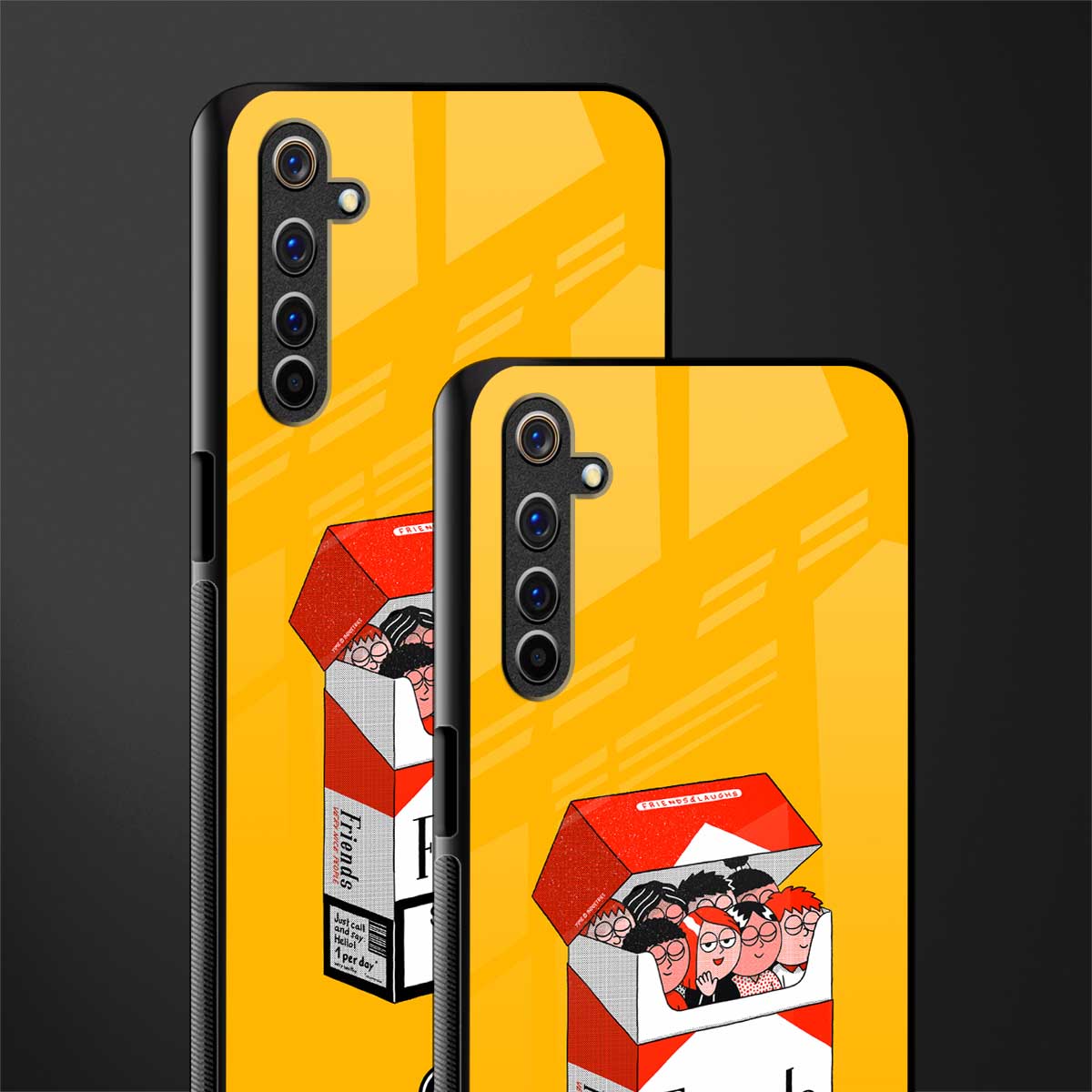 socializing can cause happiness glass case for realme 6 pro image-2