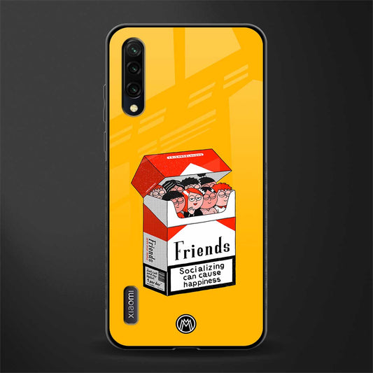 socializing can cause happiness glass case for mi a3 redmi a3 image