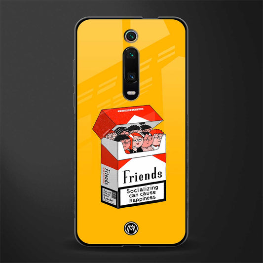 socializing can cause happiness glass case for redmi k20 pro image