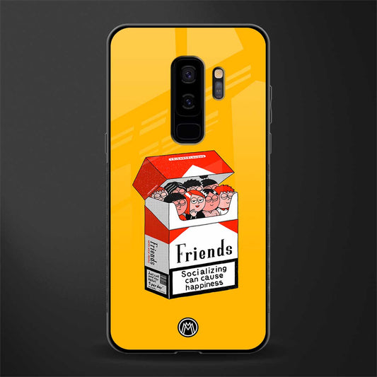 socializing can cause happiness glass case for samsung galaxy s9 plus image