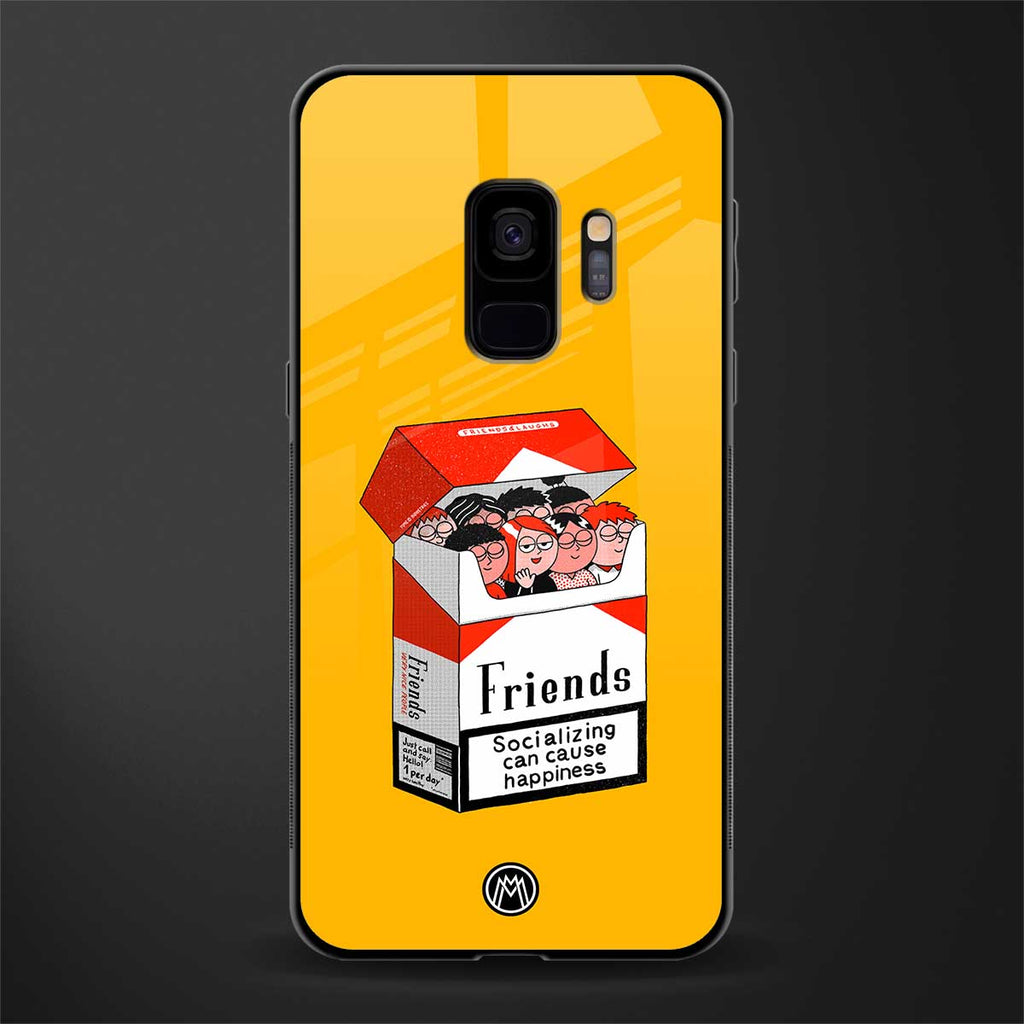 socializing can cause happiness glass case for samsung galaxy s9 image
