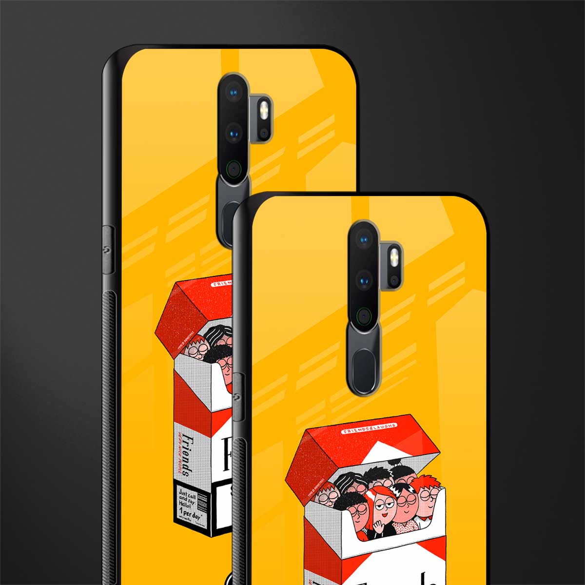 socializing can cause happiness glass case for oppo a5 2020 image-2